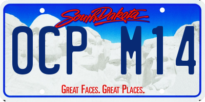 SD license plate 0CPM14