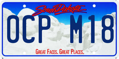 SD license plate 0CPM18