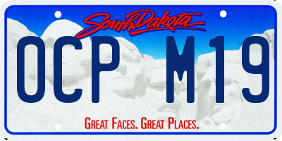 SD license plate 0CPM19