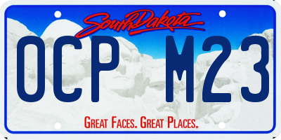 SD license plate 0CPM23