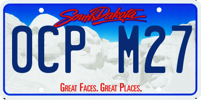 SD license plate 0CPM27