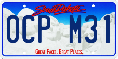 SD license plate 0CPM31