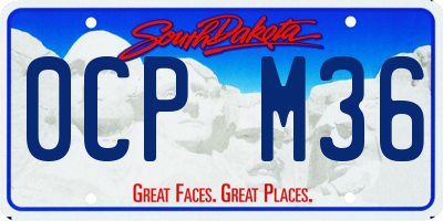 SD license plate 0CPM36