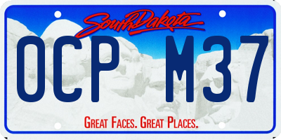 SD license plate 0CPM37