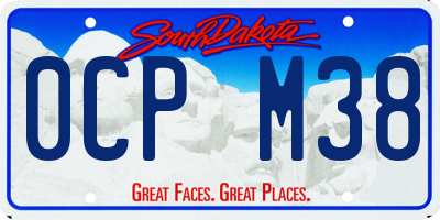 SD license plate 0CPM38