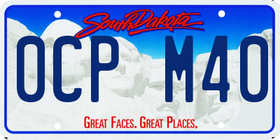SD license plate 0CPM40