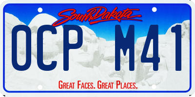 SD license plate 0CPM41