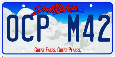 SD license plate 0CPM42