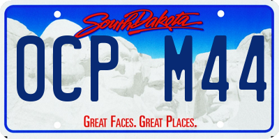 SD license plate 0CPM44