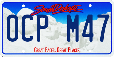 SD license plate 0CPM47