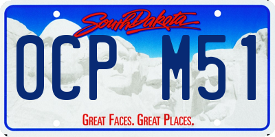 SD license plate 0CPM51