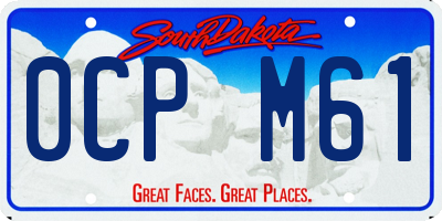 SD license plate 0CPM61