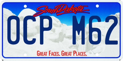 SD license plate 0CPM62