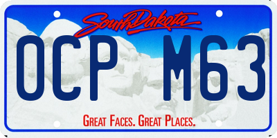 SD license plate 0CPM63