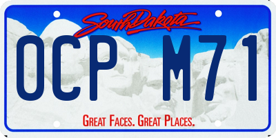 SD license plate 0CPM71