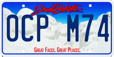 SD license plate 0CPM74