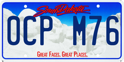 SD license plate 0CPM76