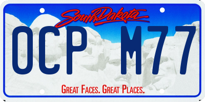 SD license plate 0CPM77