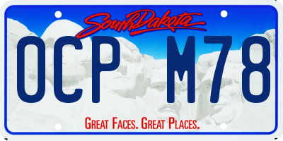 SD license plate 0CPM78