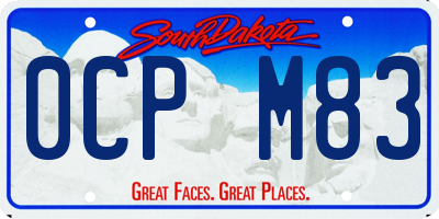 SD license plate 0CPM83