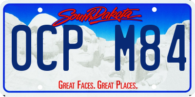 SD license plate 0CPM84