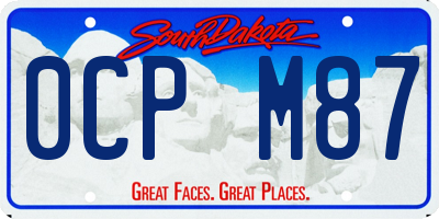 SD license plate 0CPM87