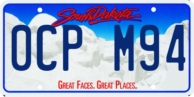 SD license plate 0CPM94