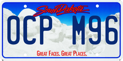 SD license plate 0CPM96