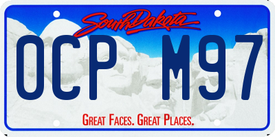 SD license plate 0CPM97