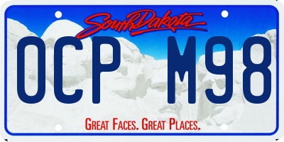SD license plate 0CPM98