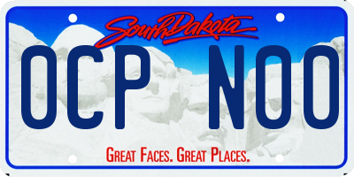 SD license plate 0CPN00
