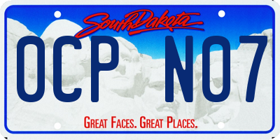 SD license plate 0CPN07