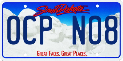 SD license plate 0CPN08