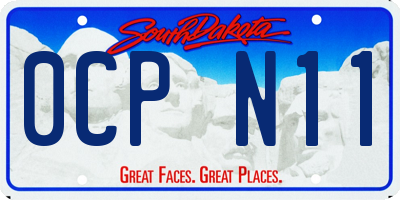 SD license plate 0CPN11