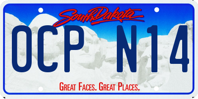 SD license plate 0CPN14