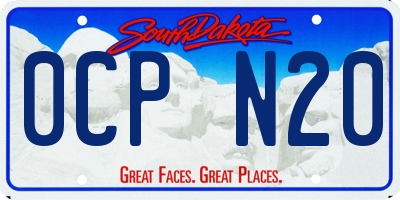 SD license plate 0CPN20