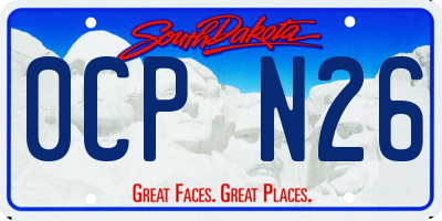 SD license plate 0CPN26