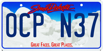 SD license plate 0CPN37
