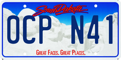 SD license plate 0CPN41