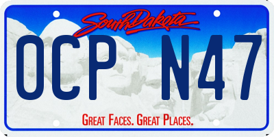 SD license plate 0CPN47