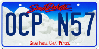 SD license plate 0CPN57