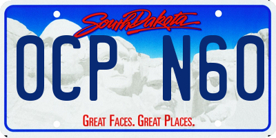 SD license plate 0CPN60