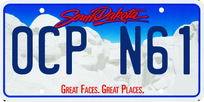 SD license plate 0CPN61