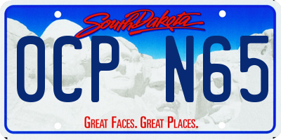 SD license plate 0CPN65