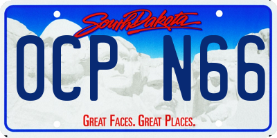 SD license plate 0CPN66