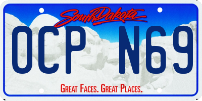 SD license plate 0CPN69