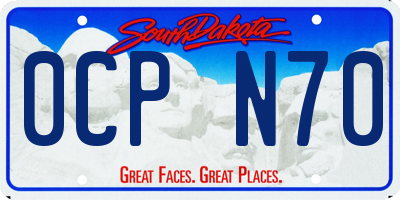 SD license plate 0CPN70
