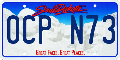 SD license plate 0CPN73