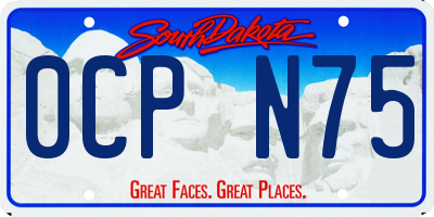 SD license plate 0CPN75