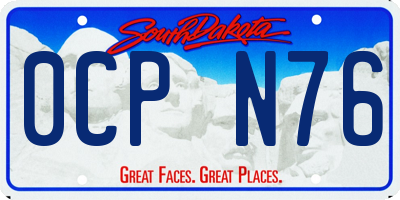 SD license plate 0CPN76
